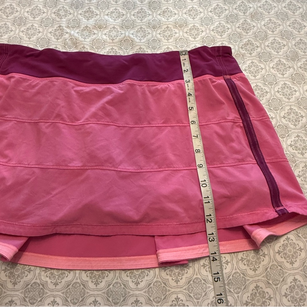 LULULEMON Pace Rival Skort Pink Paradise Size 12 - Picture 15 of 16